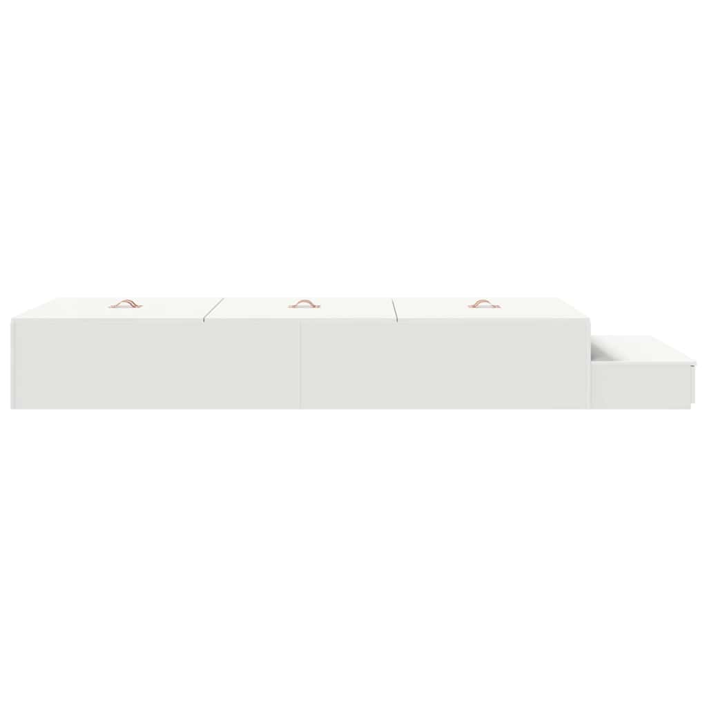 Struttura letto con contenitore Bianco 226.5 x 90 x 31.5 cm - homemem39