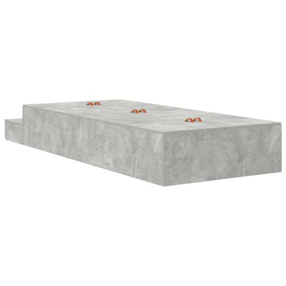 Struttura letto con contenitore Grigio cemento 90 cm | homemem39