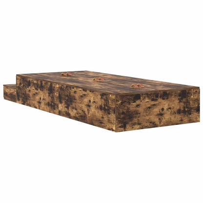 Struttura letto con contenitore con cassetto Rovere fumé 90 cm | homemem39