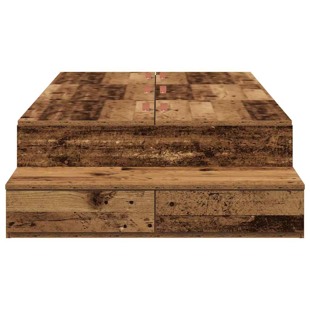 Struttura letto con contenitore Legno vecchio 90 cm | homemem39