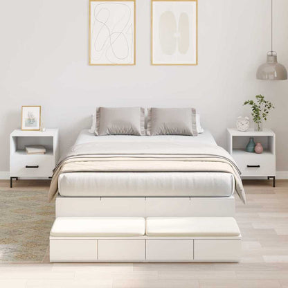 Struttura letto con contenitore Bianco 226.5 x 120 x 31.5 cm - homemem39