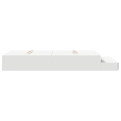 Struttura letto con contenitore Bianco 226.5 x 120 x 31.5 cm - homemem39
