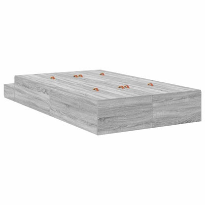 Struttura letto con contenitore Grigio Sonoma 120 cm | homemem39