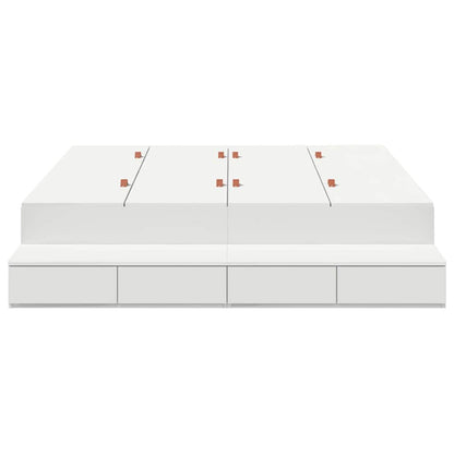 Struttura letto con contenitore Bianco 226.5 x 140 x 31.5 cm - homemem39