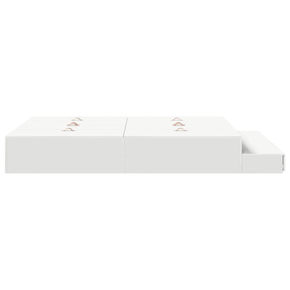 Struttura letto con contenitore Bianco 226.5 x 140 x 31.5 cm - homemem39