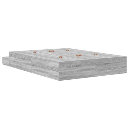Struttura letto con contenitore Grigio Sonoma 140 cm | homemem39