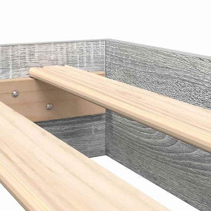 Letto Libreria Grigio sonoma 100 x 200 cm Legno multistrato | homemem39