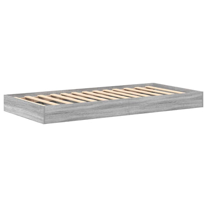 Letto Libreria Grigio sonoma 100 x 200 cm Legno multistrato | homemem39