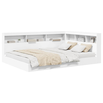 Letto Libreria Bianco 140 x 200 cm Legno multistrato | homemem39