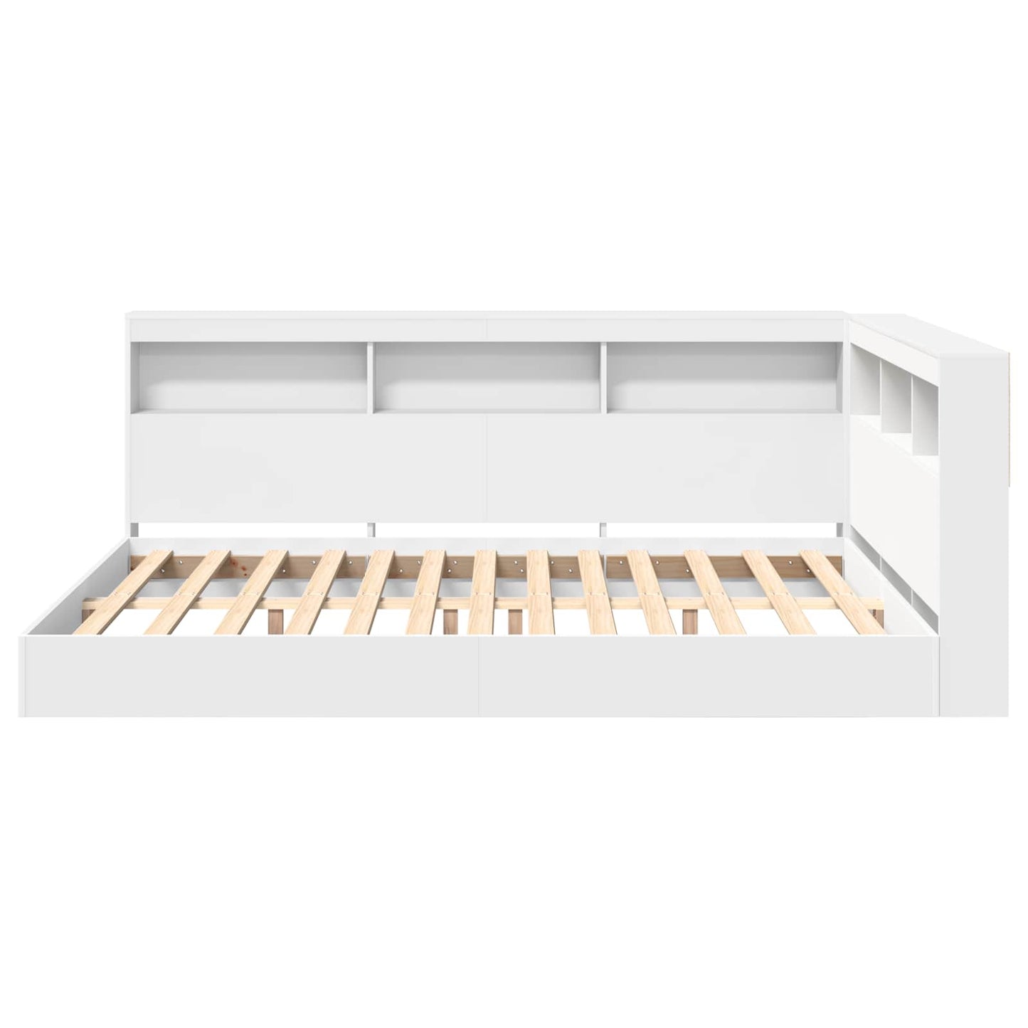Letto Libreria Bianco 140 x 200 cm Legno multistrato | homemem39