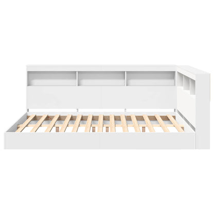 Letto Libreria Bianco 140 x 200 cm Legno multistrato | homemem39