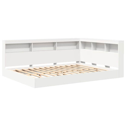 Letto Libreria Bianco 150 x 200 cm Legno multistrato | homemem39
