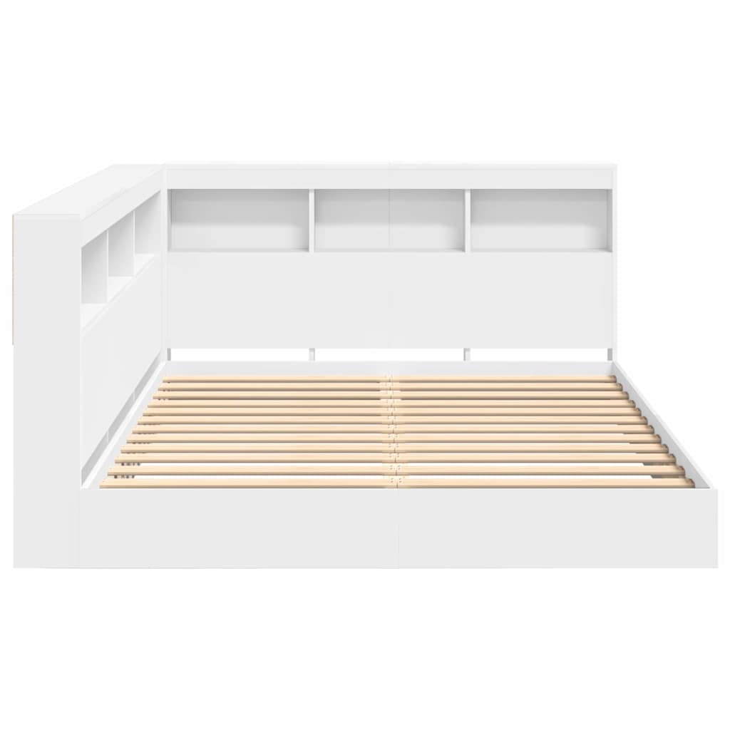 Letto Libreria Bianco 150 x 200 cm Legno multistrato | homemem39