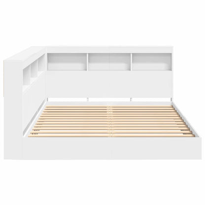 Letto Libreria Bianco 150 x 200 cm Legno multistrato | homemem39