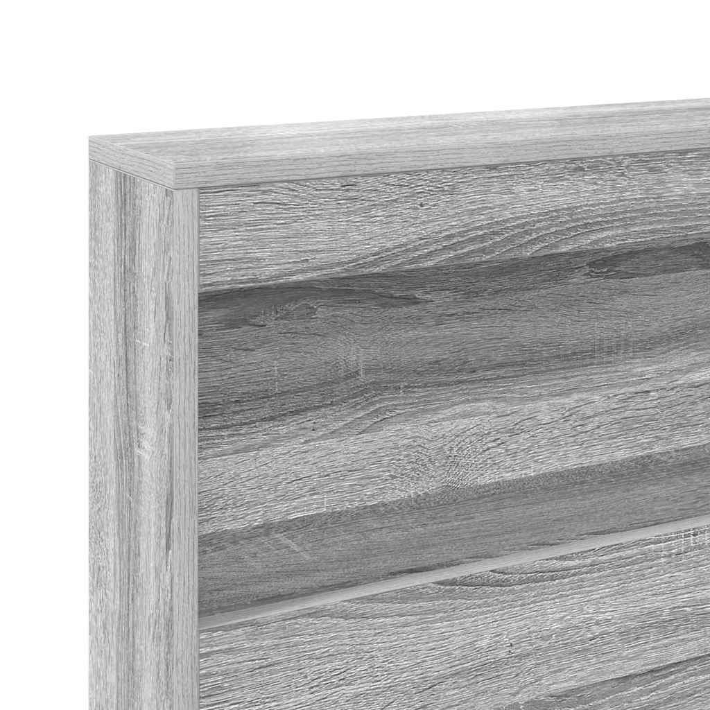 Letto Libreria Grigio sonoma 160 x 200 cm Legno multistrato | homemem39