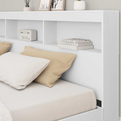 Letto Libreria Bianco 180 x 200 cm Legno multistrato | homemem39