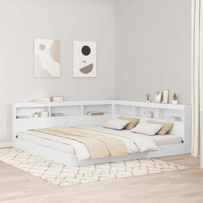 Letto Libreria Bianco 180 x 200 cm Legno multistrato | homemem39