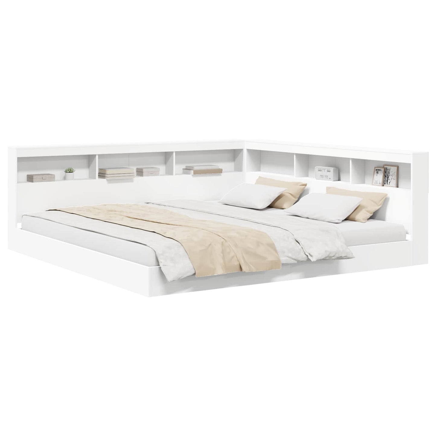 Letto Libreria Bianco 180 x 200 cm Legno multistrato | homemem39