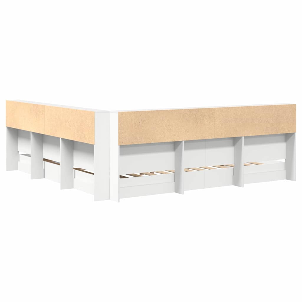 Letto Libreria Bianco 180 x 200 cm Legno multistrato | homemem39