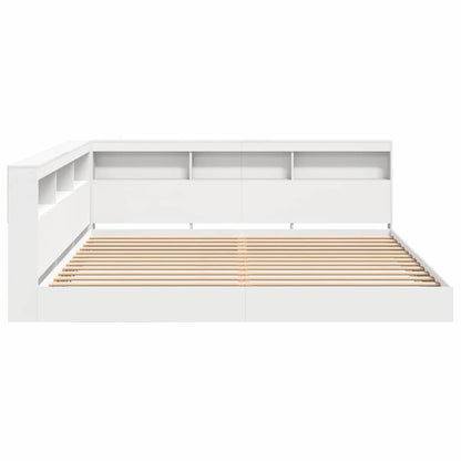Letto Libreria Bianco 180 x 200 cm Legno multistrato | homemem39