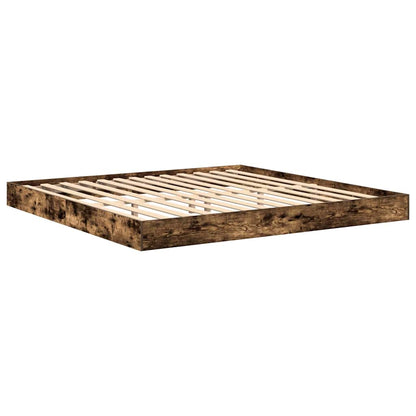 Letto Libreria Rovere fumo 180 x 200 cm Legno multistrato