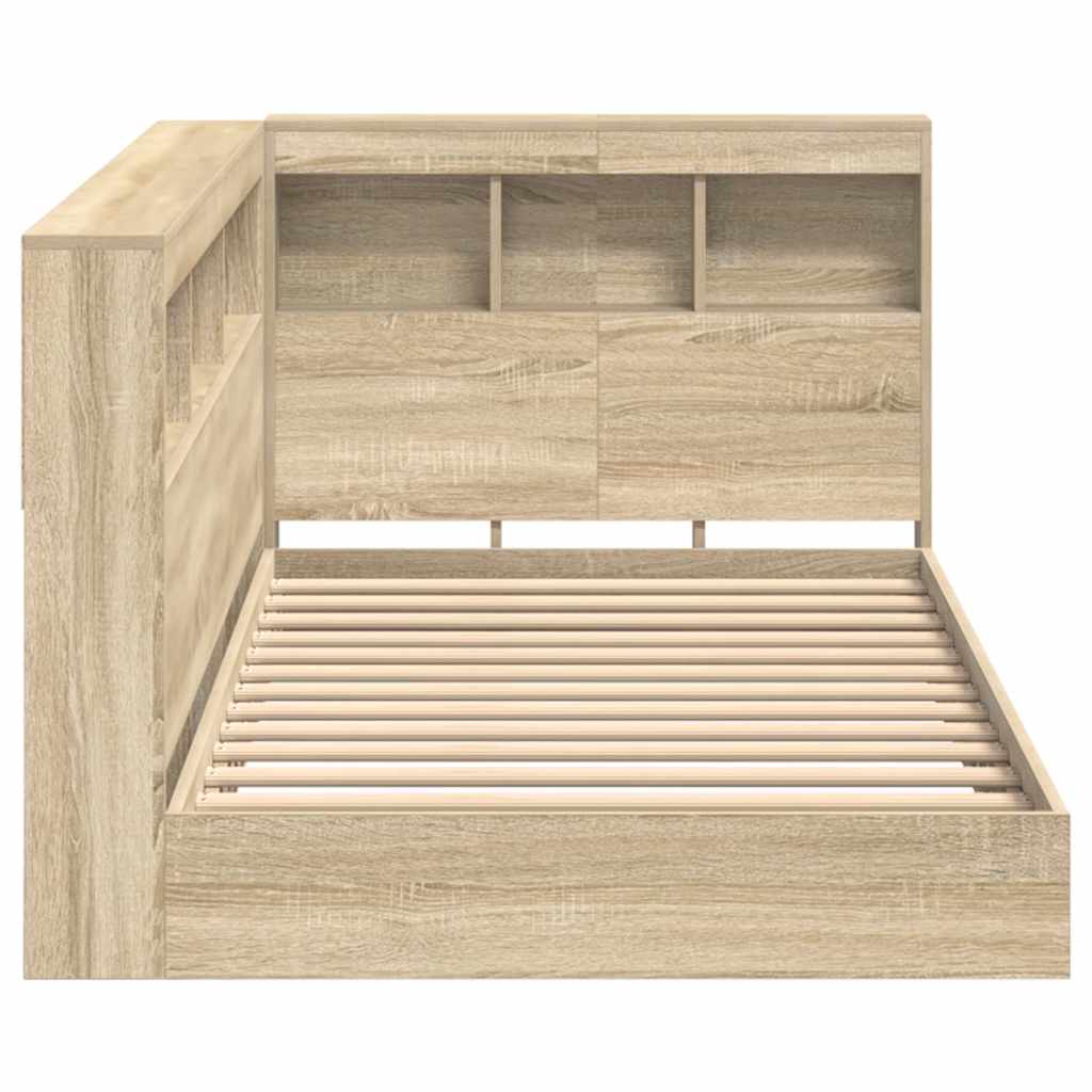 Letto Libreria Rovere Sonoma 75 x 190 cm Legno multistrato | homemem39