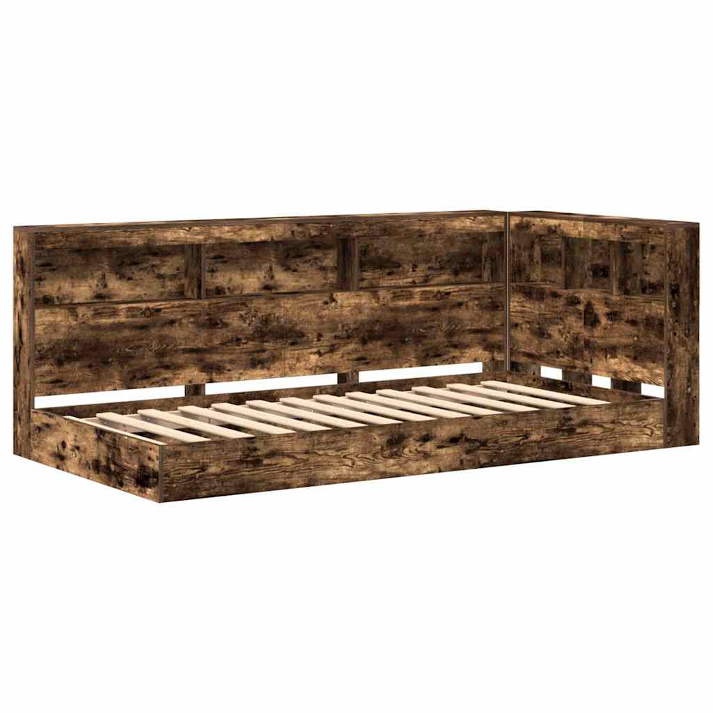 Letto Libreria Rovere fumo 75 x 190 cm Legno multistrato - homemem39