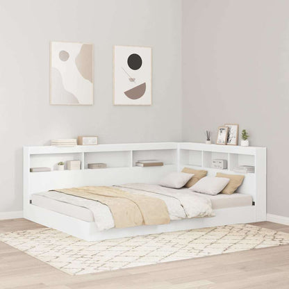 Letto Libreria Bianco 135 x 190 cm Legno ingegnerizzato | homemem39