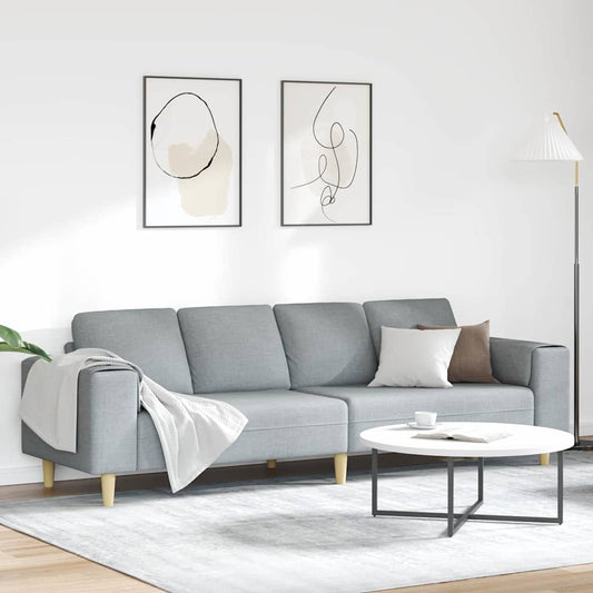 Divano per Soggiorno Grigio chiaro 250 x 77 x 76 cm Poliestere | homemem39