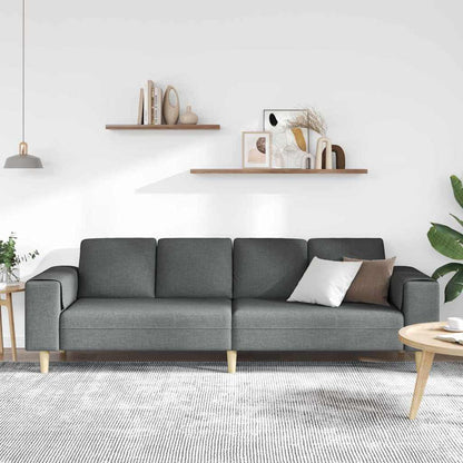 Divano per Soggiorno Grigio scuro 250 x 77 x 76 cm Poliestere | homemem39