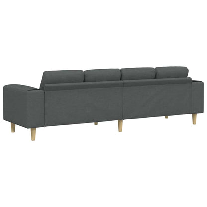 Divano per Soggiorno Grigio scuro 250 x 77 x 76 cm Poliestere | homemem39