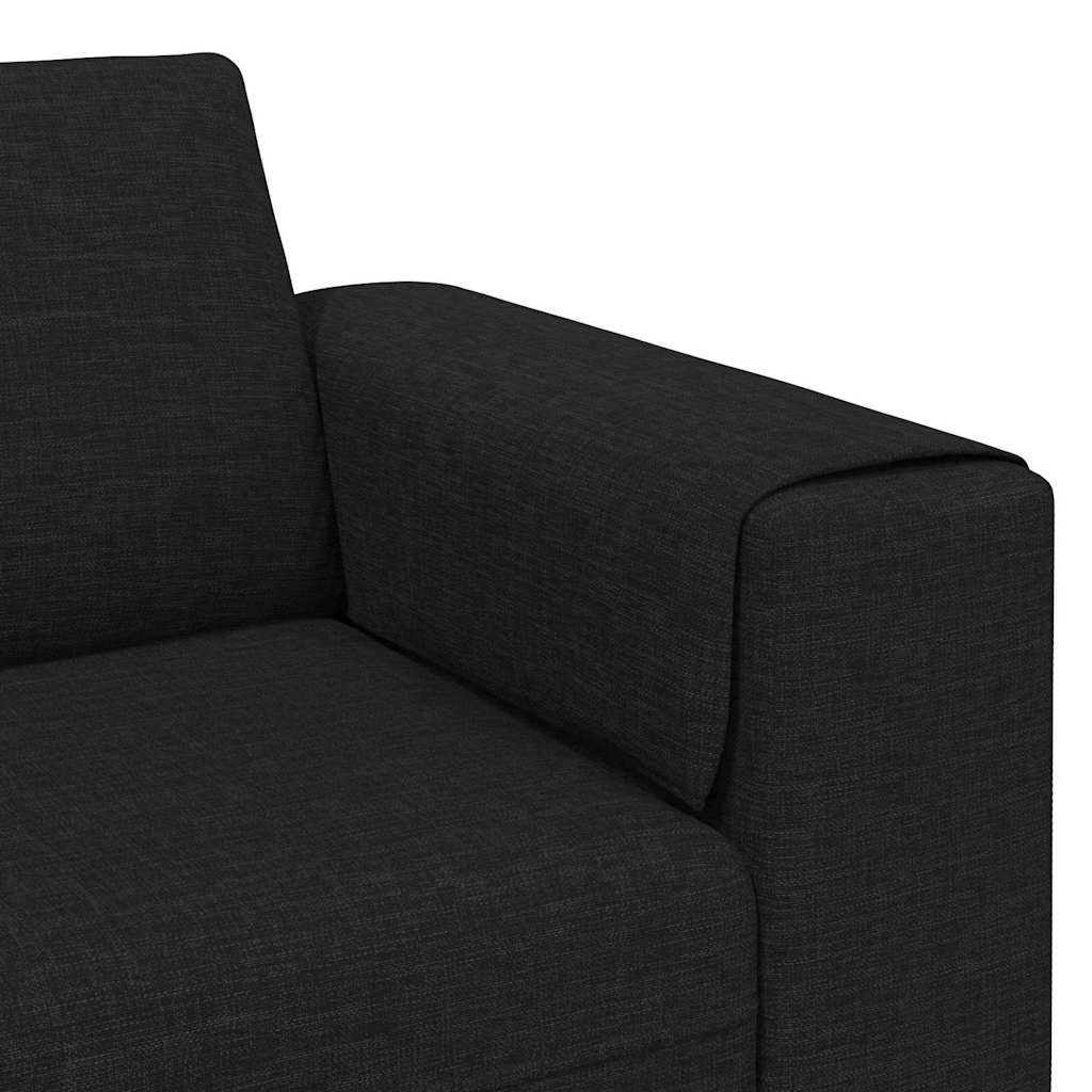Divano per Soggiorno Nero 250 x 77 x 76 cm Poliestere | homemem39