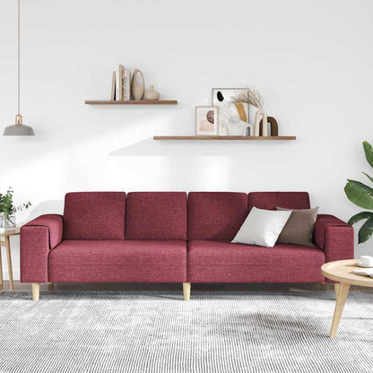 Divano per Soggiorno Rosso Vino 250 x 77 x 76 cm Poliestere - homemem39