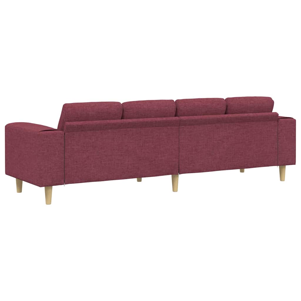 Divano per Soggiorno Rosso Vino 250 x 77 x 76 cm Poliestere | homemem39