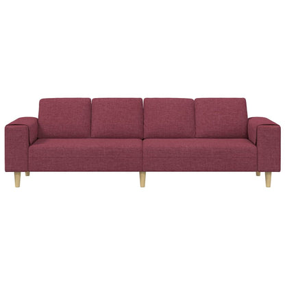 Divano per Soggiorno Rosso Vino 250 x 77 x 76 cm Poliestere | homemem39