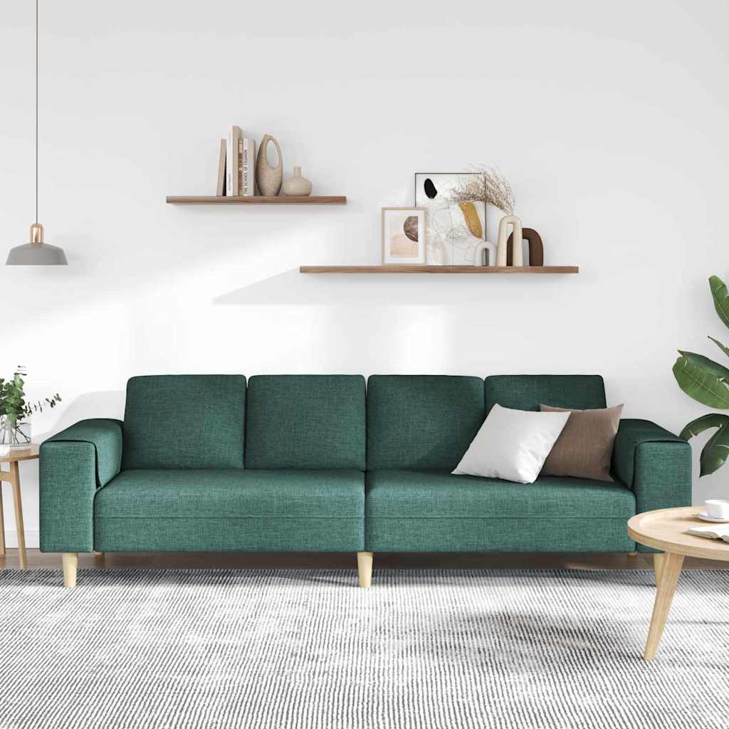 Divano per Soggiorno Verde Scuro 250 x 77 x 76 cm Poliestere | homemem39