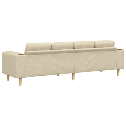 Divano per Soggiorno Crema 250 x 77 x 76 cm Poliestere | homemem39