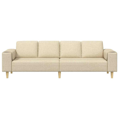 Divano per Soggiorno Crema 250 x 77 x 76 cm Poliestere | homemem39