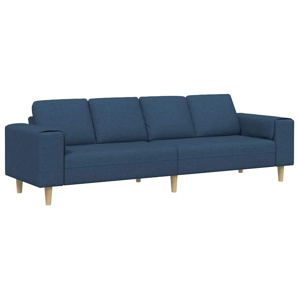 Divano per Soggiorno Blu 250 x 77 x 76 cm Poliestere | homemem39