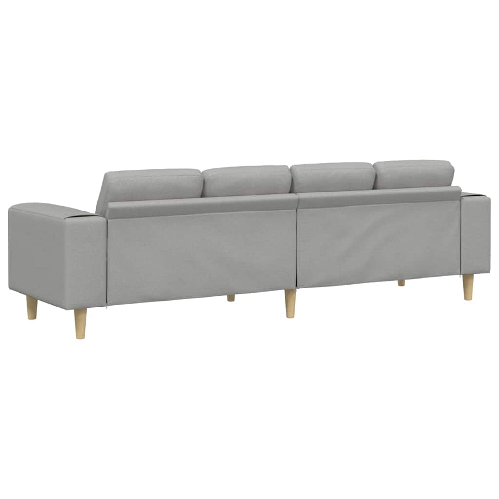 Divano per Soggiorno Grigio Nuvola 250 x 77 x 76 cm Poliestere | homemem39