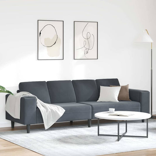 Divano per Soggiorno Grigio scuro 250 x 77 x 76 cm | homemem39