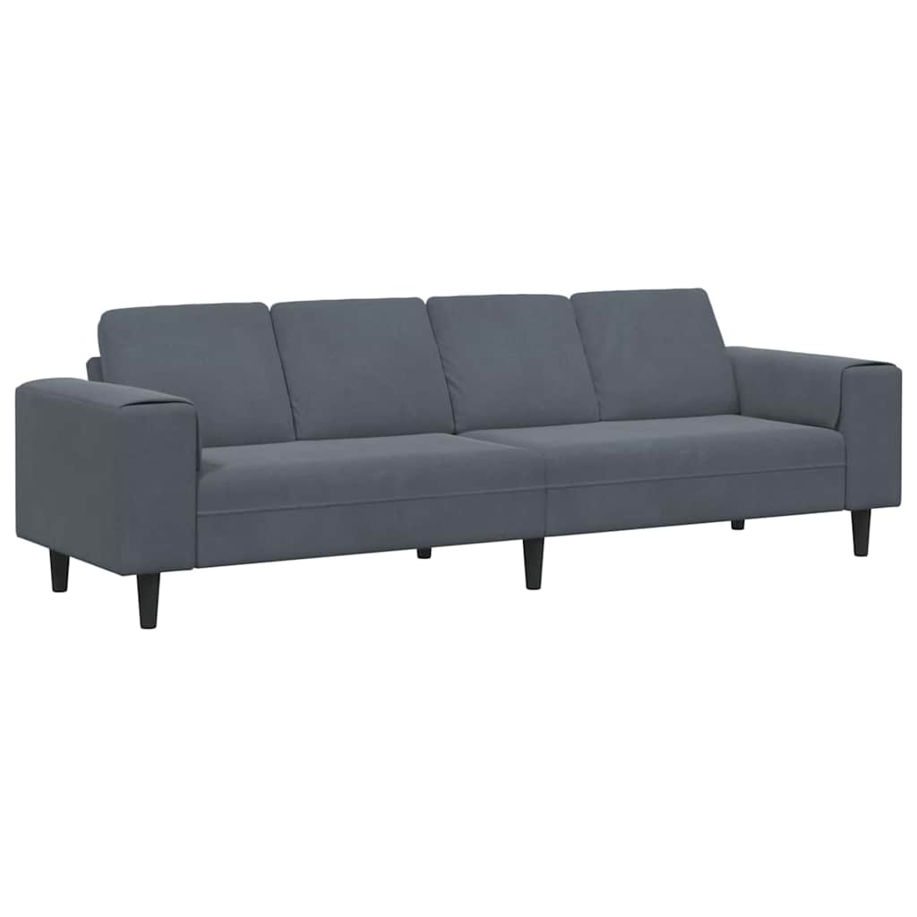 Divano per Soggiorno Grigio scuro 250 x 77 x 76 cm | homemem39