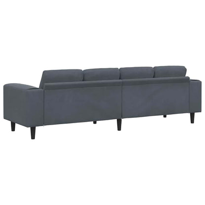 Divano per Soggiorno Grigio scuro 250 x 77 x 76 cm | homemem39