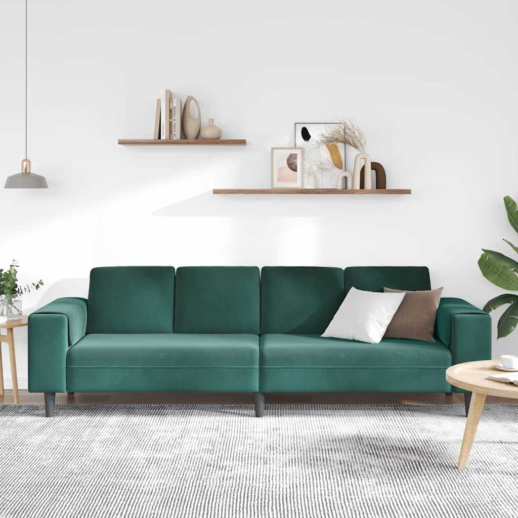 Divano per Soggiorno Verde Scuro 250 x 77 x 76 cm | homemem39