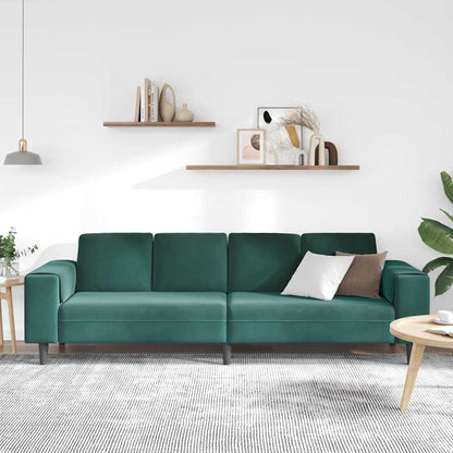 Divano per Soggiorno Verde Scuro 250 x 77 x 76 cm | homemem39