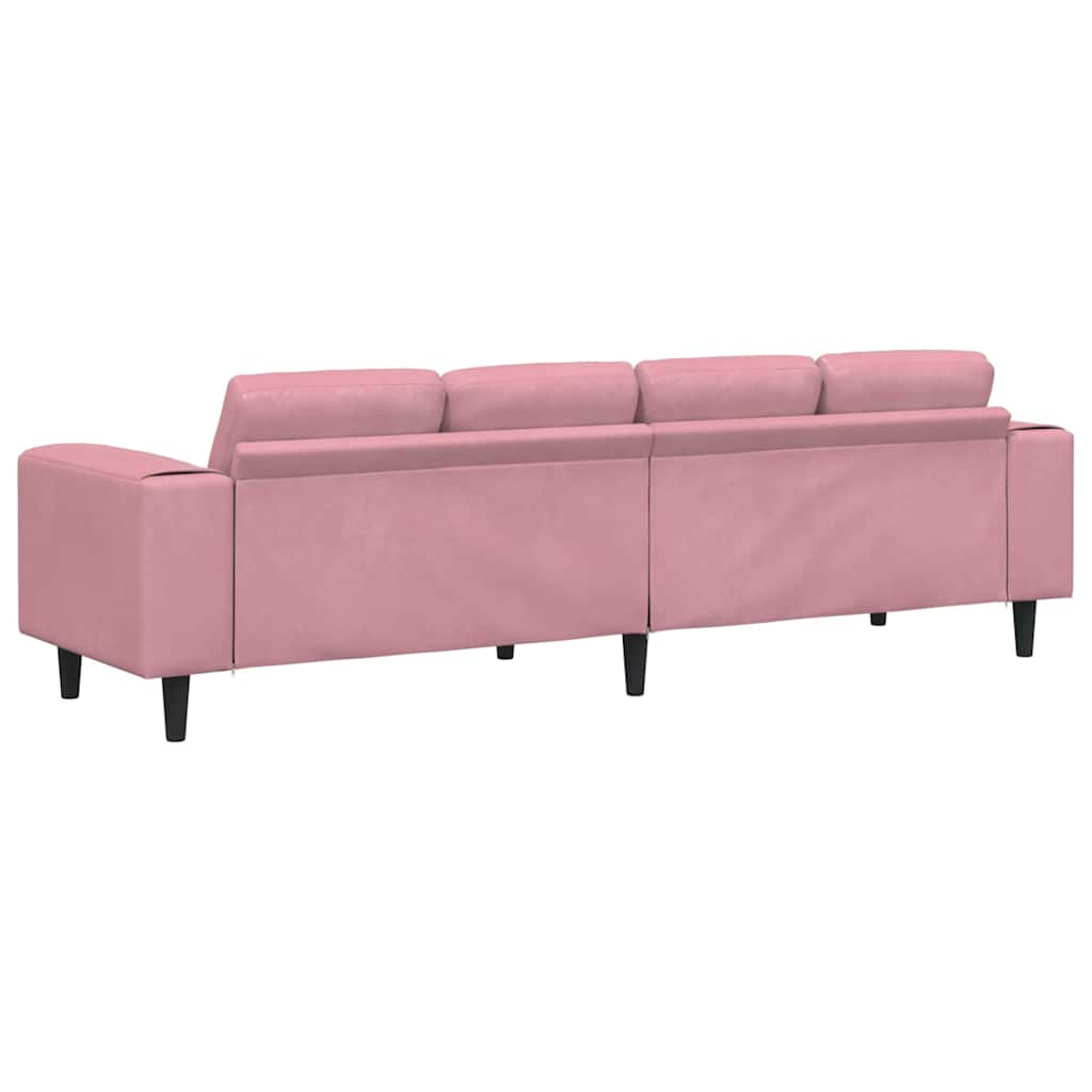Divano per Soggiorno Rosa 250 x 77 x 76 cm | homemem39