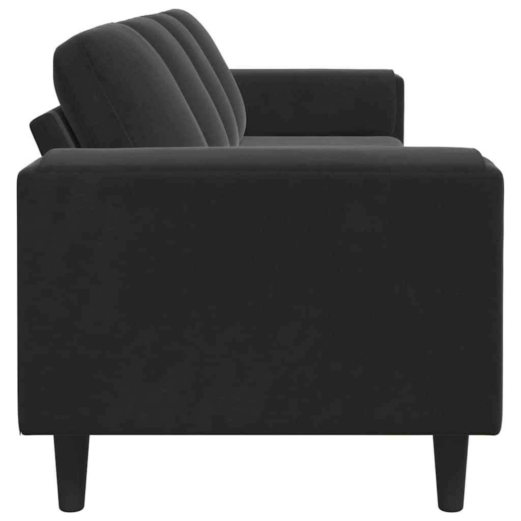 Divano per Soggiorno Nero 250 x 77 x 76 cm | homemem39