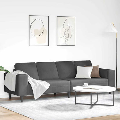 Divano Grigio scuro 250 x 77 x 76 cm Tessuto in Cords | homemem39