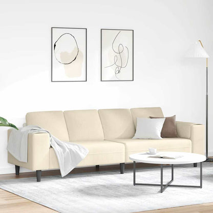 Divano Crema 250 x 77 x 76 cm Tessuto in Cords | homemem39