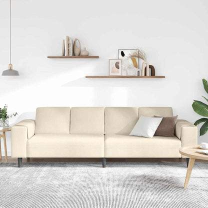 Divano Crema 250 x 77 x 76 cm Tessuto in Cords | homemem39